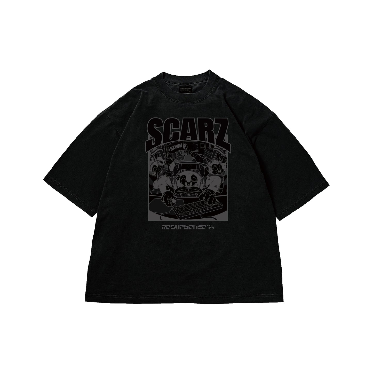 SCARZ RESURGENS TEE / PUREBLACK